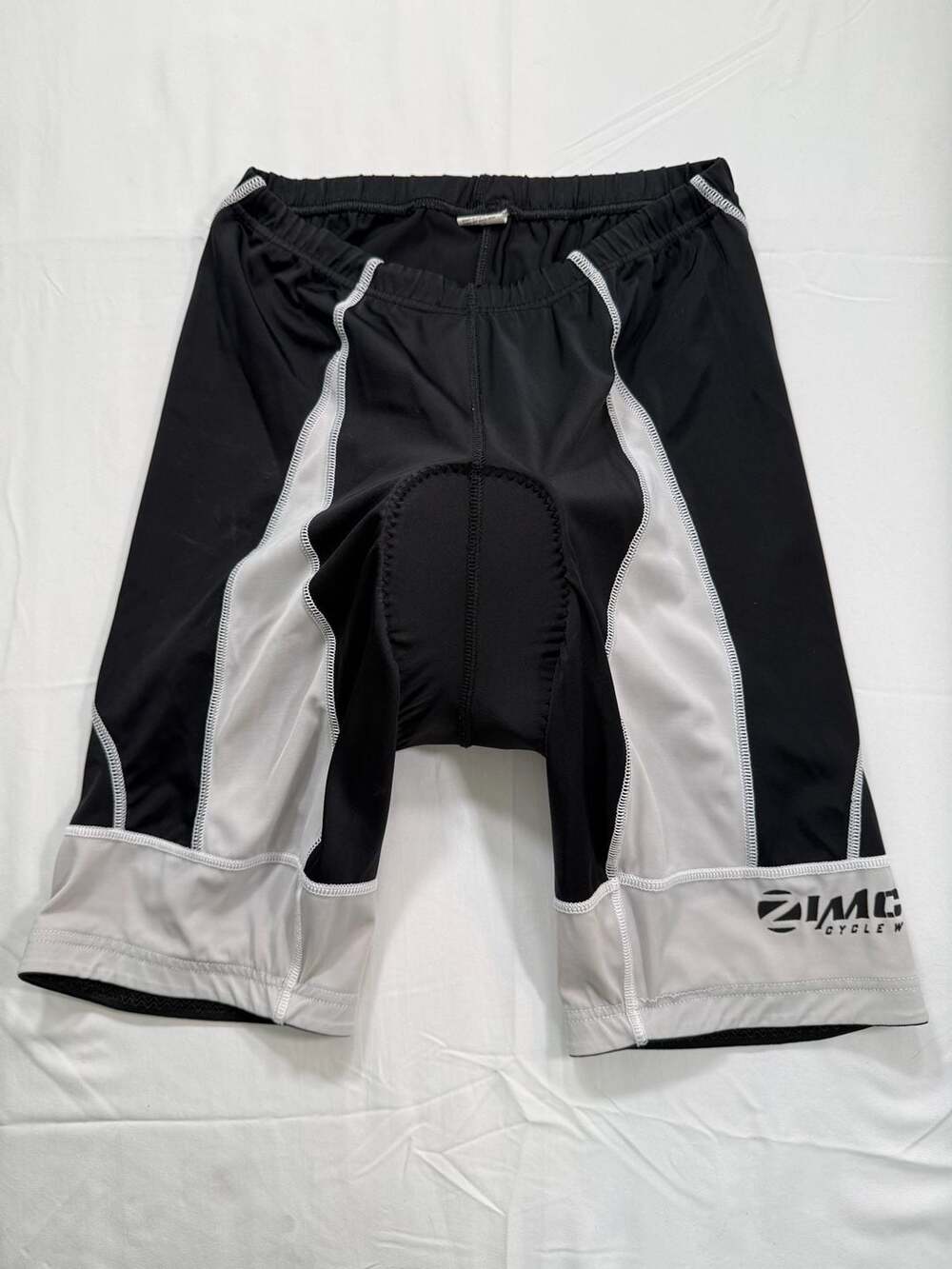 Zimco Cycle Wear Padded Cycling Shorts Size XL Black White